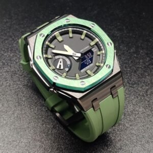 GA2100 Farmhouse Oak Modified Green Offshore Stainless Steel Case