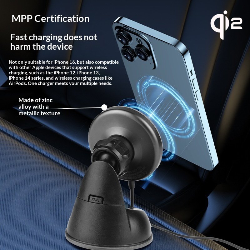 25W Wireless Fast Charging Magnetic Car Mount Wireless Charger - Image 6