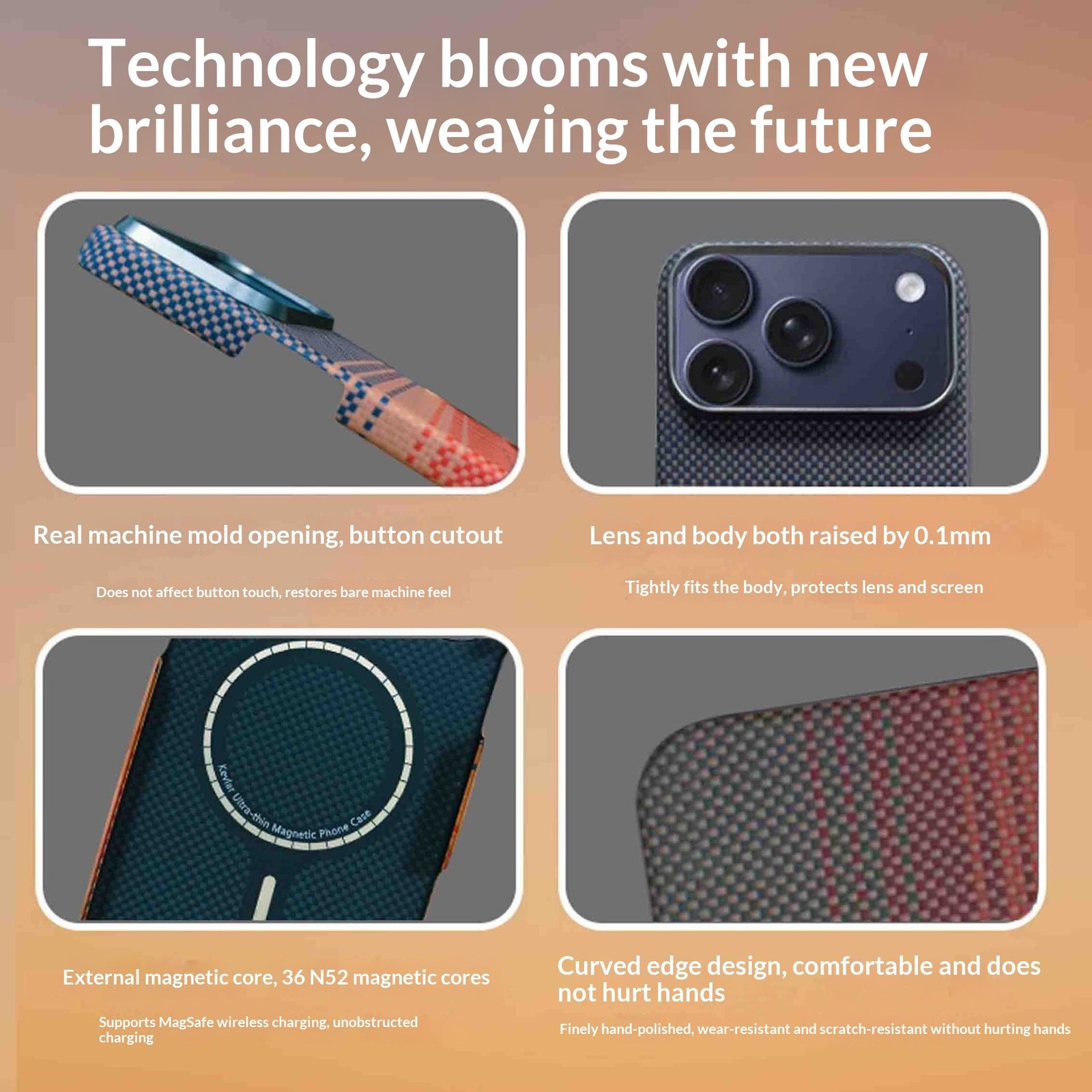 Kevlar Phone Case With Magnetic Attachment And Fingerprint-resistant Coating - Image 2