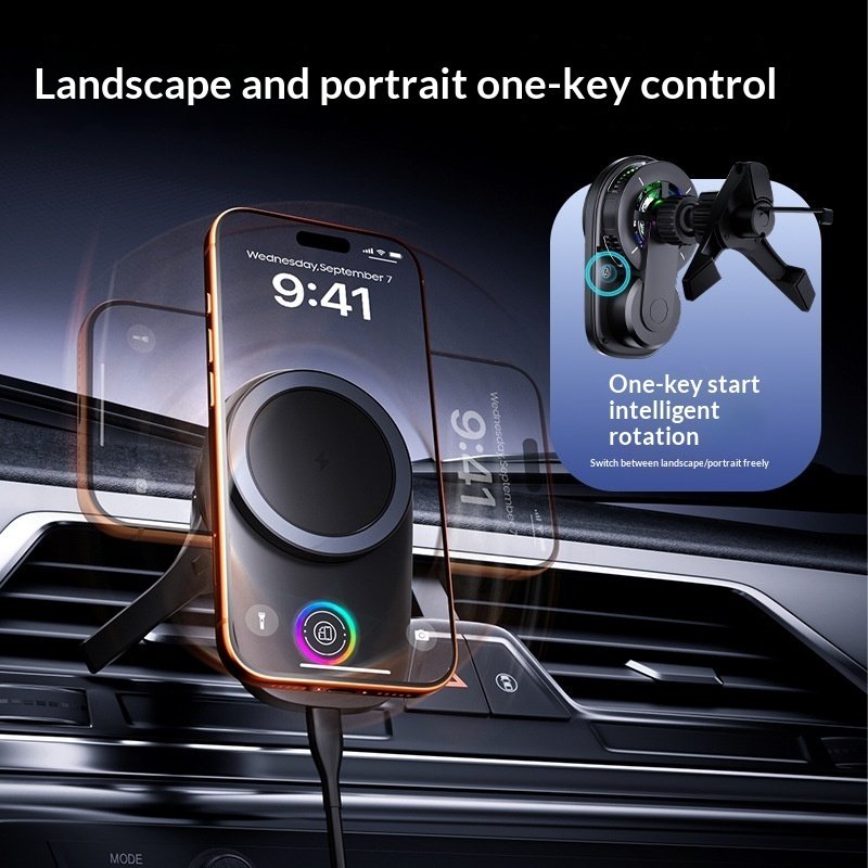 25W Magnetic Wireless Charging Holder For Air Vent