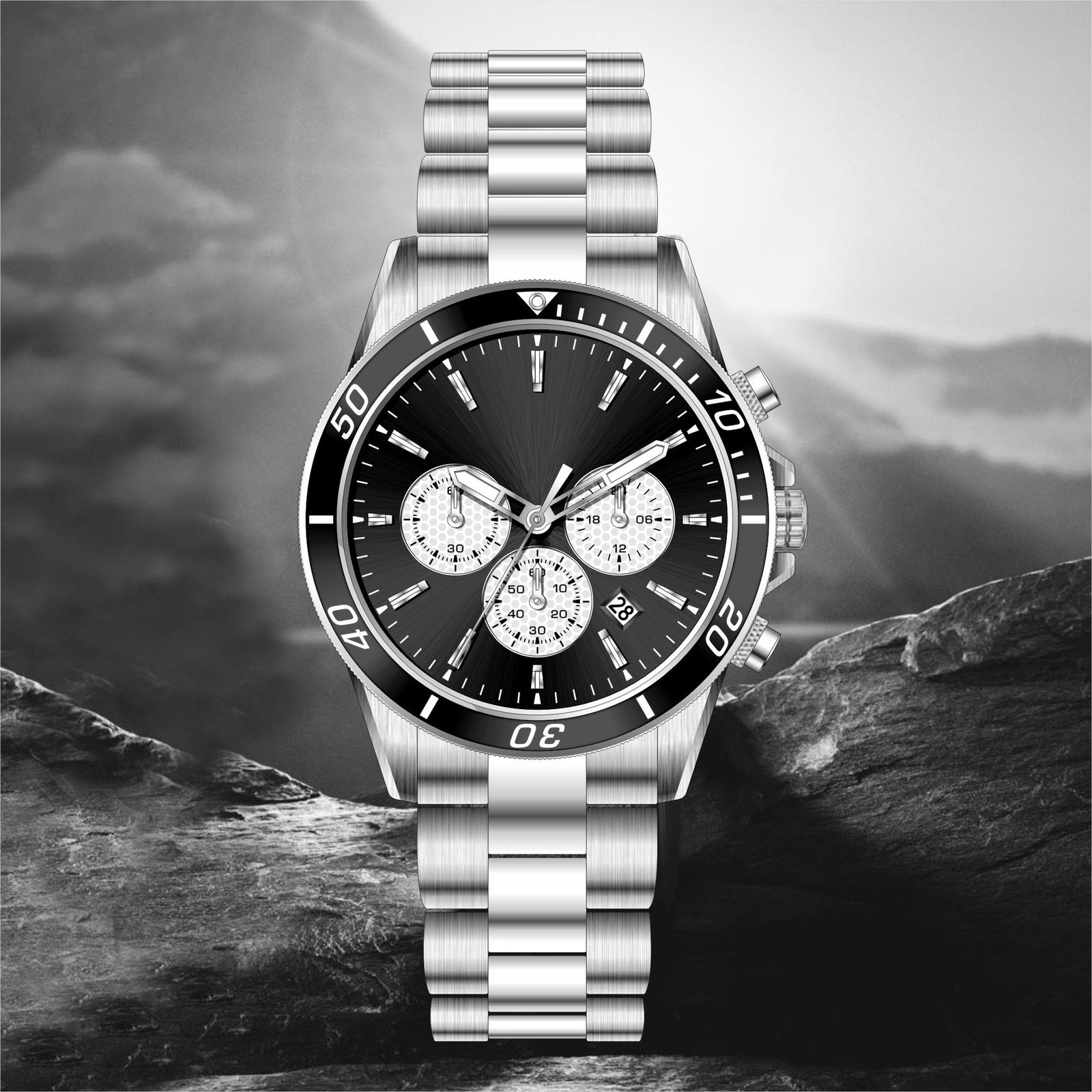 High-End Business Steel-Strap Mens Quartz Watch - Image 7