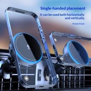 Magsafe Car Phone Holder With 2 Magnetic Wireless Mounts