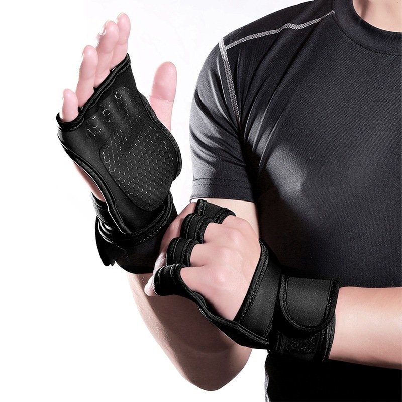 Fitness weightlifting anti-skid, hard pull, half finger gloves - Image 7
