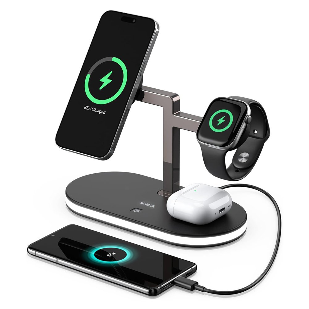 4 In 1 Aluminum Alloy Magnetic Wireless Charger Stand - Image 9