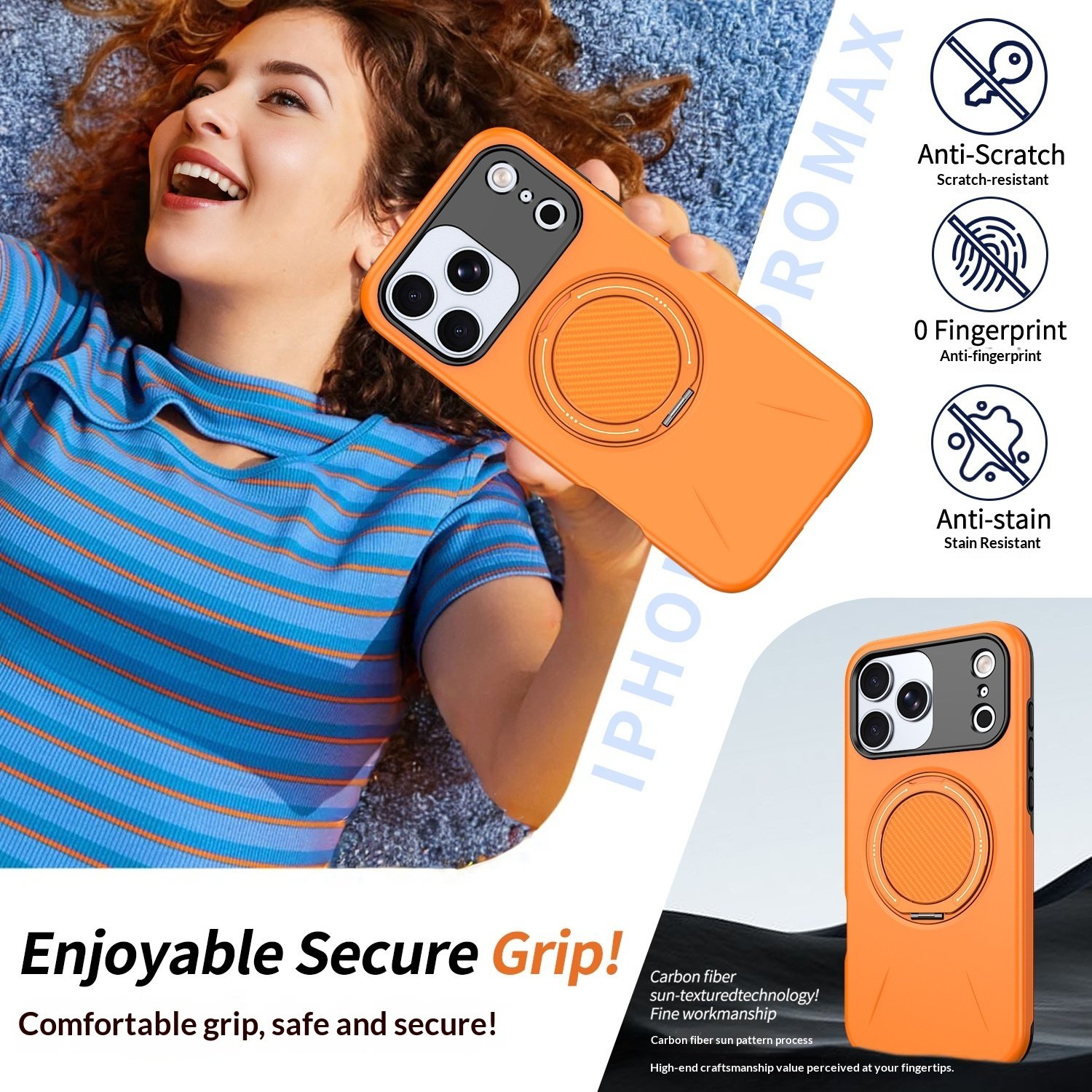 Drop-Resistant Magnetic 360-Degree Rotating Damped Phone Case With Stand - Image 3