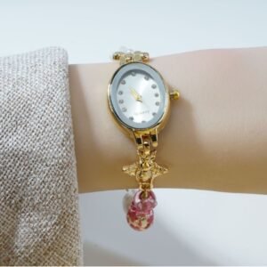 Elegant Light-luxury Diamond-encrusted Vintage Oval Watch