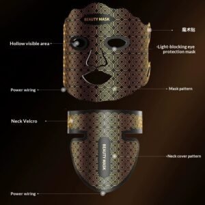 Red Light LED Facial Photon Rejuvenation Device With Silicone Beauty Mask