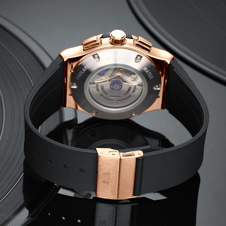 Multifunctional Rubber-Strap Quartz Stopwatch Mens Watch - Image 10