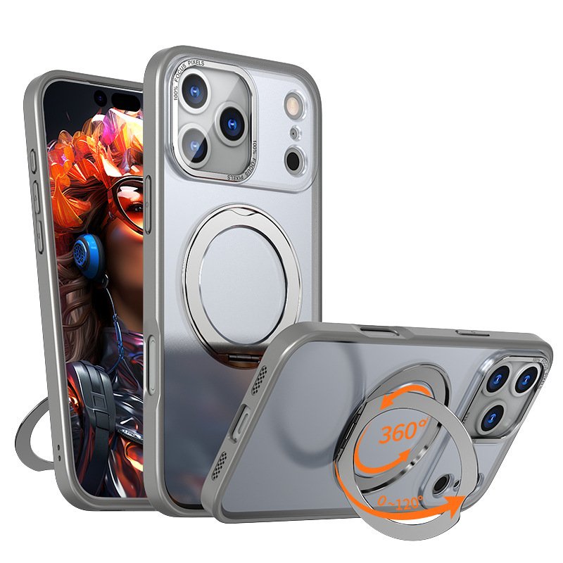 iPhone Case In Orange, With Magnetic 360-degree Rotating Stand - Image 7
