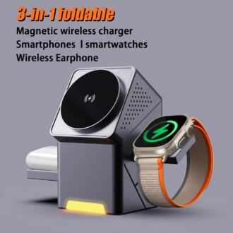 Rotary Magnetic Adhesive Wireless Charger Three-in-one