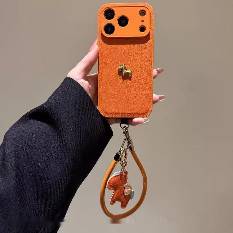 Red Little Golden Horse iPhone Case - Image 2