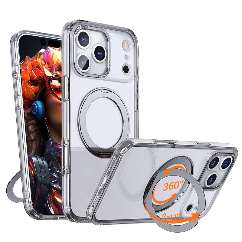 iPhone Case In Orange, With Magnetic 360-degree Rotating Stand - Image 3