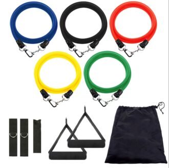 11-Piece Suit Fitness Rally Pull Rope for Home Training