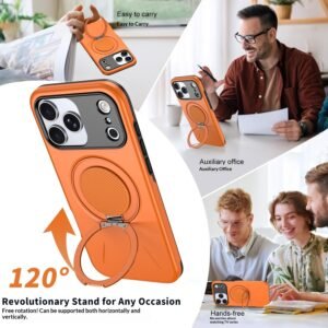 Drop-Resistant Magnetic 360-Degree Rotating Damped Phone Case With Stand