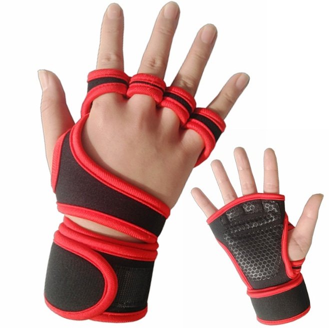 Fitness weightlifting anti-skid, hard pull, half finger gloves - Image 8