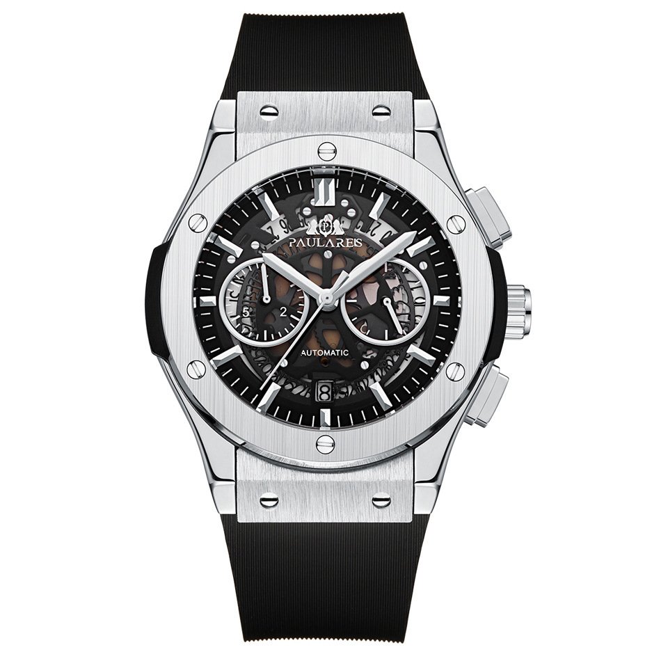 Multifunctional Rubber-Strap Quartz Stopwatch Mens Watch - Image 8