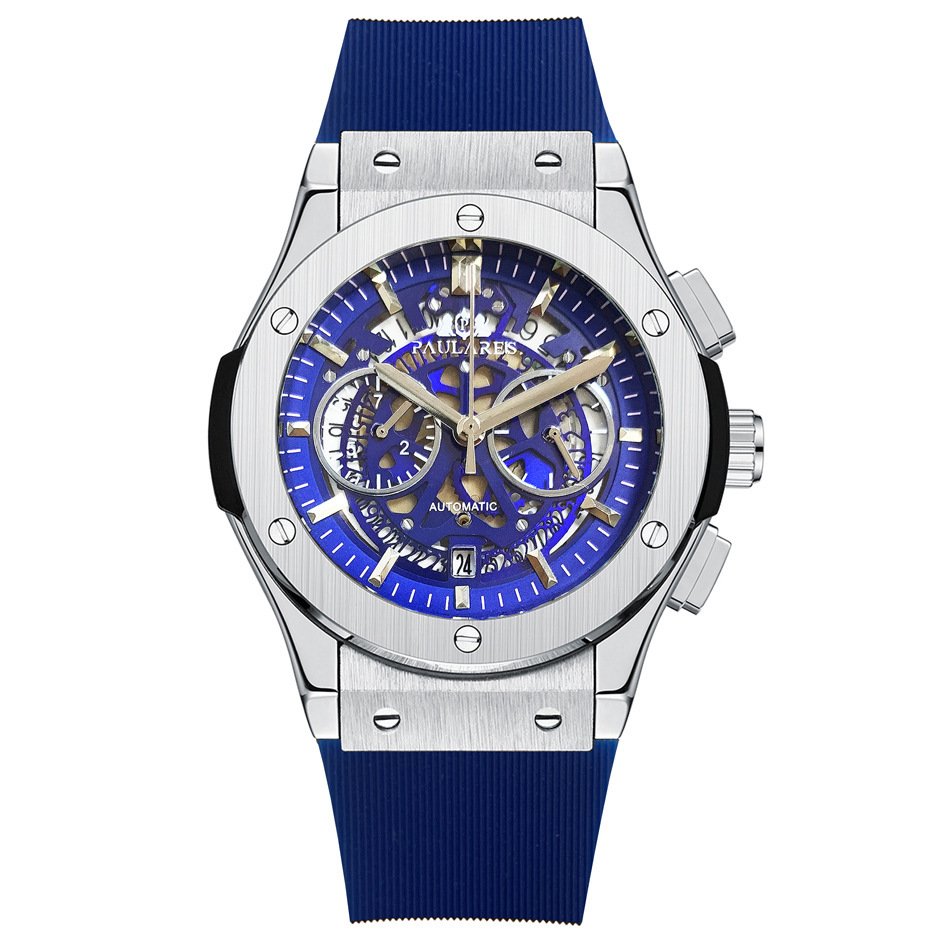 Multifunctional Rubber-Strap Quartz Stopwatch Mens Watch - Image 3