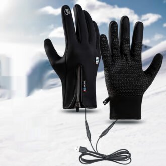 USB Heating Men's And Women's, Winter, Windproof, Waterproof, Cycling Gloves