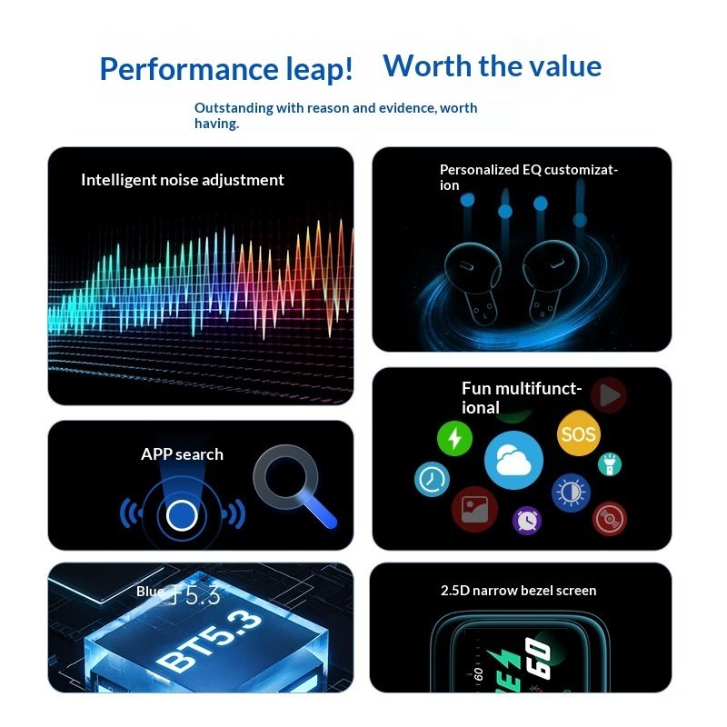 varestone Long-lasting Semi-in-ear Bluetooth Earbuds - Image 2