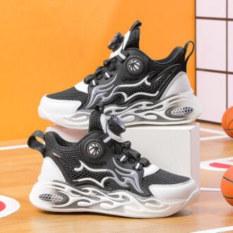 Childrens Sports Shoes With A Rotating Buckle For Spring And Autumn