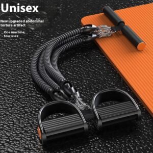 Pedal Chest Expander Anti-Break Four-Strand Pulling Rope Practice, for Home Workout