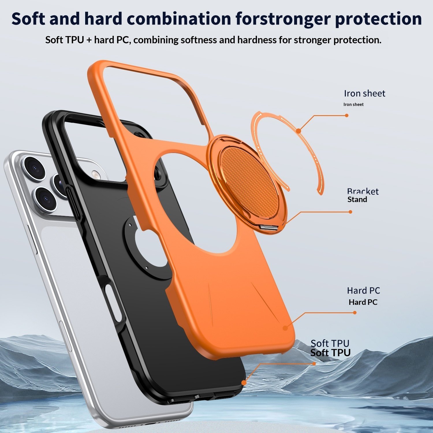 Drop-Resistant Magnetic 360-Degree Rotating Damped Phone Case With Stand - Image 4