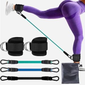 Ankle Strap Resistance Bands, Leg Pull Rope Fitness Elastic Training, Home Yoga Pilate Crossfit Workout Gym Equipment