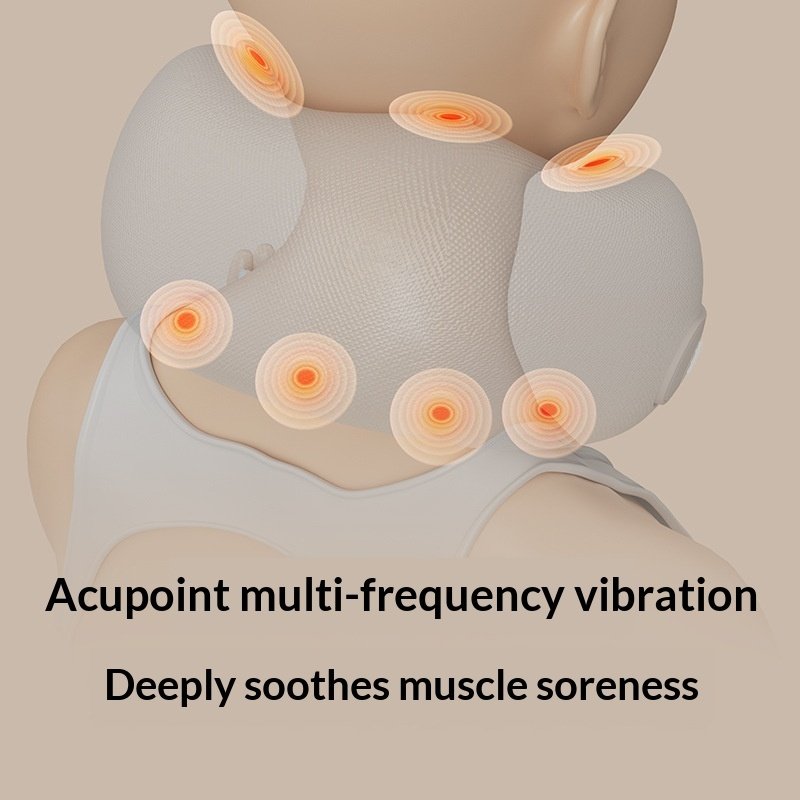 U-shaped Massager for Neck, Pillow With Heating Function For Neck Care Rechargeable - Image 6