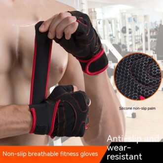 Outdoor Weightlifting Mountaineering, Basketball, Sports Half Finger Lengthened Fitness Gloves