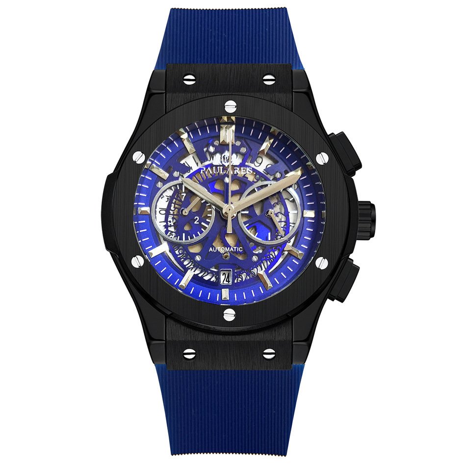 Multifunctional Rubber-Strap Quartz Stopwatch Mens Watch - Image 6