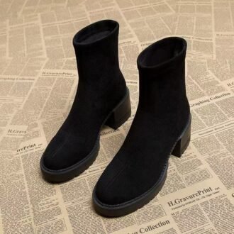 Brown Heeled Ankle Boots For Women