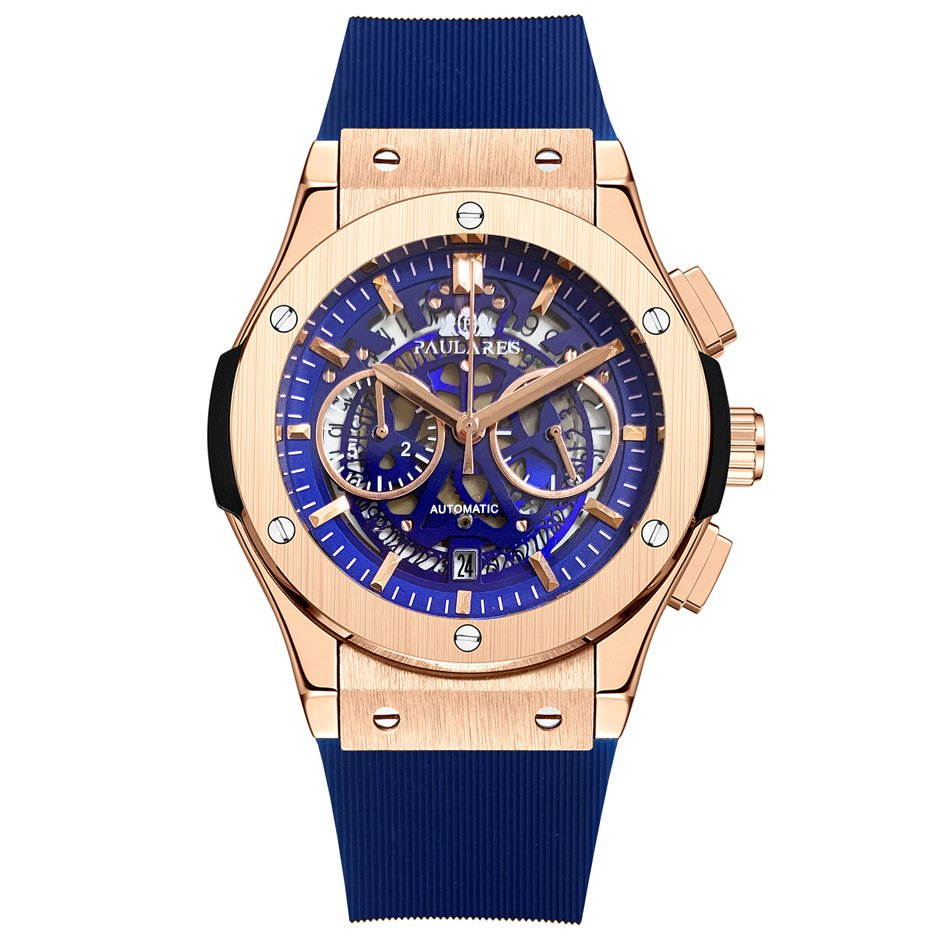 Multifunctional Rubber-Strap Quartz Stopwatch Mens Watch - Image 4