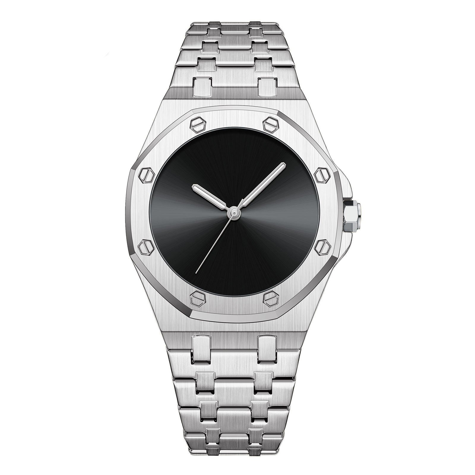 Simple Smooth-surface Octagonal Waterproof Quartz Mens Watch - Image 9