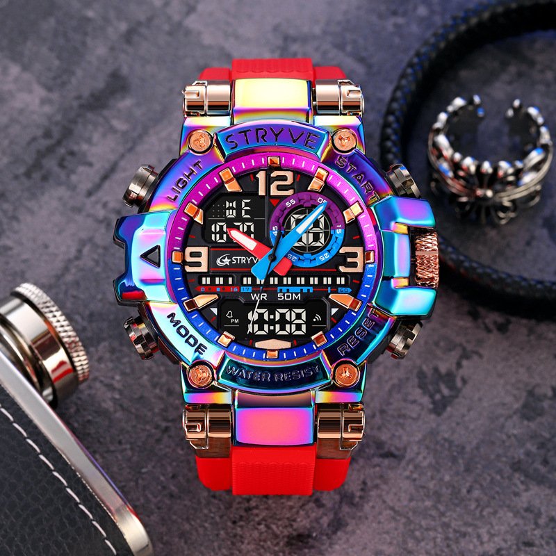 Sports Electronic Colorful and Waterproof Multifunctional Watch