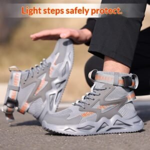 Steel-toe Work Shoes With Anti-smash And Puncture-resistant Features