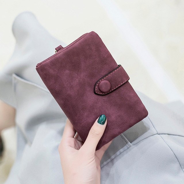 Photographic leather goods * matte wallet female short Korean version - Image 2