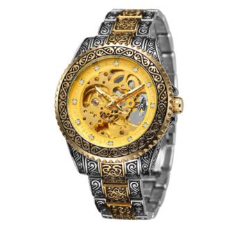 New Mechanical Watch, Men's Personality Business Retro Creative Fashion Dark Pattern Luminous Watch, Mechanical Watch