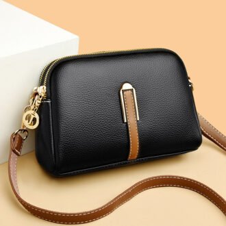 Simple Shoulder Texture Western Style Messenger Bag, Women's Bags