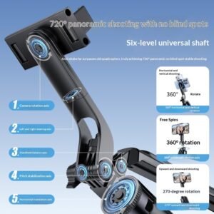 Four Corner Live Streaming Selfie Stick With Built In Fill Light And Floor Standing Phone Holder