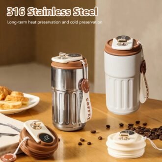 Smart Digital Thermal Bottle, Portable Coffee Mug, for Car Coffee Cup,  450 ml