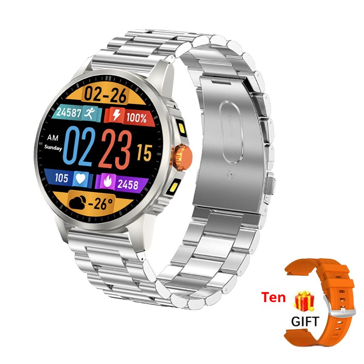 V5 Smartwatch With Dual Flashlight And Bluetooth - Image 7