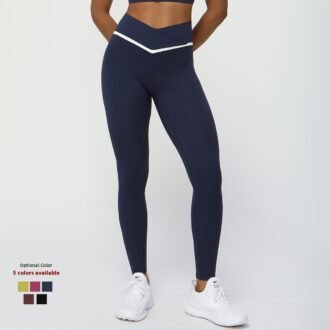 Outdoor Running Fitness Cropped V Waist Tight Sports Pants for Women