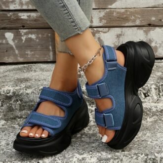 Women's Platform Velcro Large Size Platform Sandals